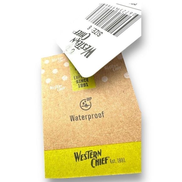 New Western Chief Womens Pretty Pattern Printed Tall Rain Boots Navy Blue Size 6 - Picture 9 of 12